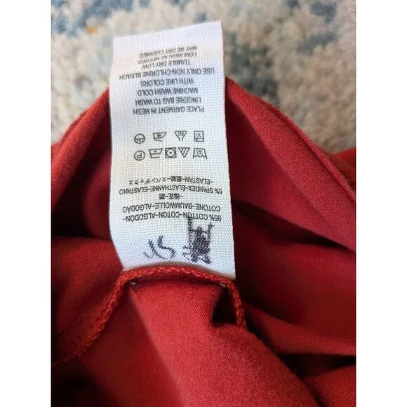 NEW Free People Frankie Asymmetric Dress Long Sleeve Sz Large Burnt Orange NWT - Picture 8 of 10